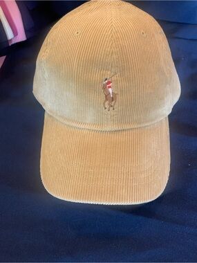 Ralph Lauren Corduroy Baseball Cap in Tan